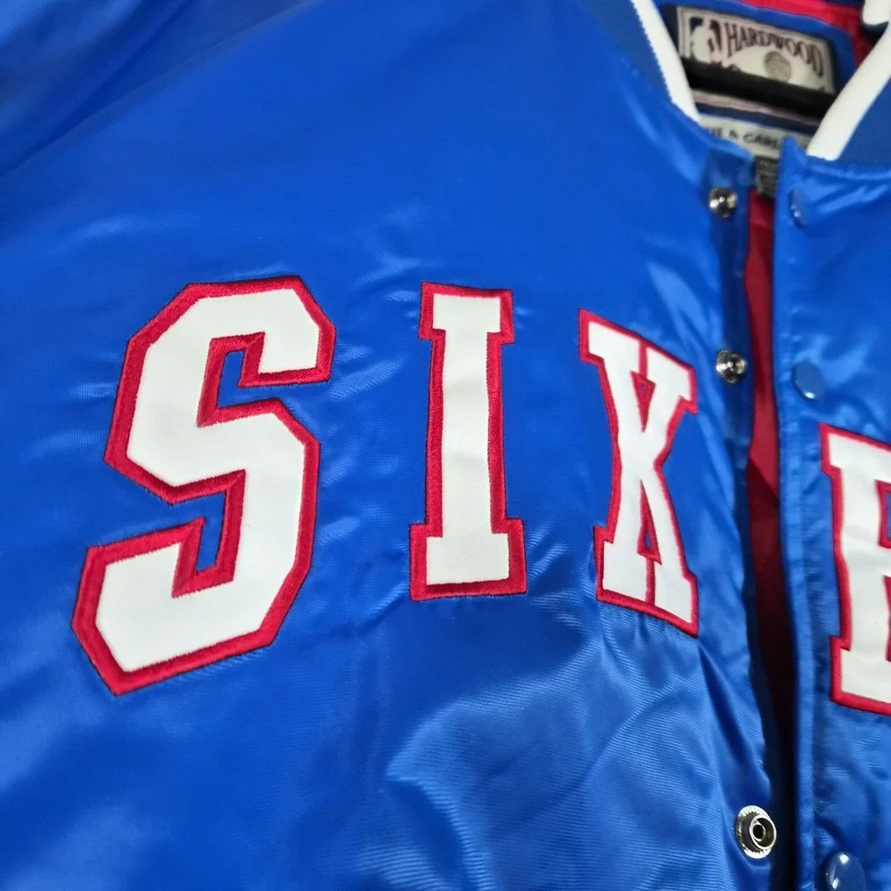 Vintage 76ers NBA Hardwood Classics G-III & Carl Banks Blue Jacket Men's XXL